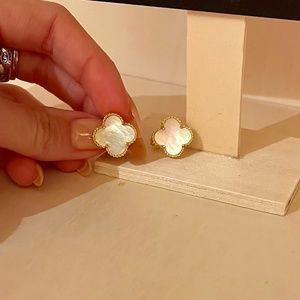 VAN CLEEF & ARPELS INSPIRIED MOTHER OF PEARL EARRINGS